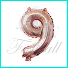Globo forma de numero 100 cm color Rosa gold SIN INFLAR. - Festiball - Tienda de globos