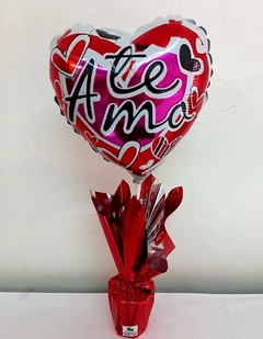 GLOBO DE MYLAR SAN VALENTIN 9" CON BASE