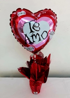 GLOBO DE MYLAR SAN VALENTIN 9" CON BASE - comprar online