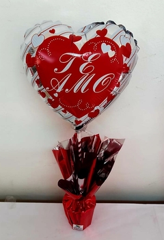 GLOBO DE MYLAR TE AMO 9" CON BASE en internet