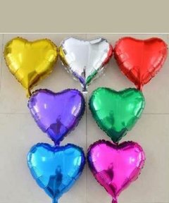 1 Globo forma de corazón c/glitter 18 pulg.