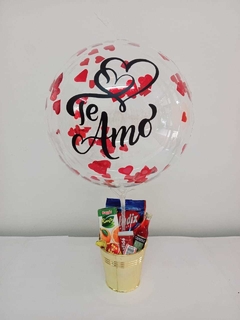 BUBBLE PERSONALIZADA SAN VALENTIN CON CANDY