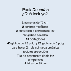 Combo kit Decadas 30 40 50 60 70 80 años - comprar online