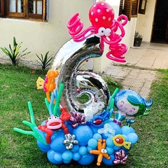 BALLOON BOUQUET FONDO DE MAR - XL