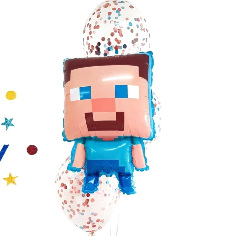 MINECRAFT globo de mylar 24 pulg sin inflar en internet