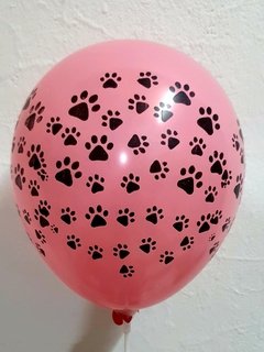 10 Globos impresos Huellas - tienda online