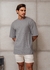 T-shirt Over Waffer - Cinza