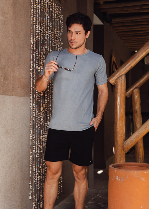 T-shirt Textura - Cinza - comprar online