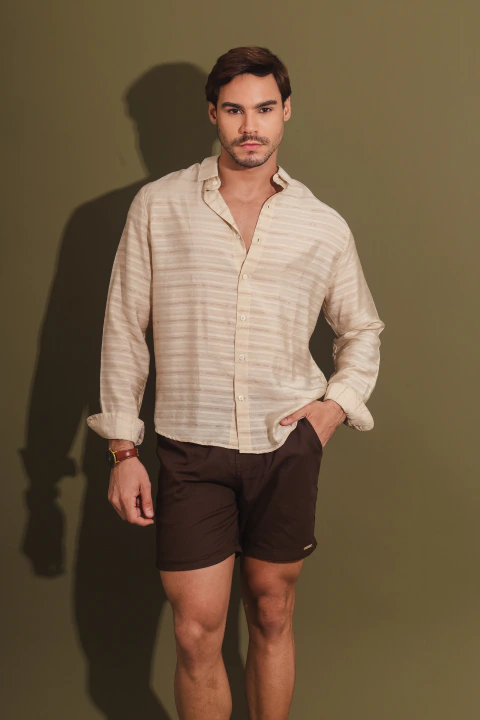 Camisa ML Veleiro - Bege