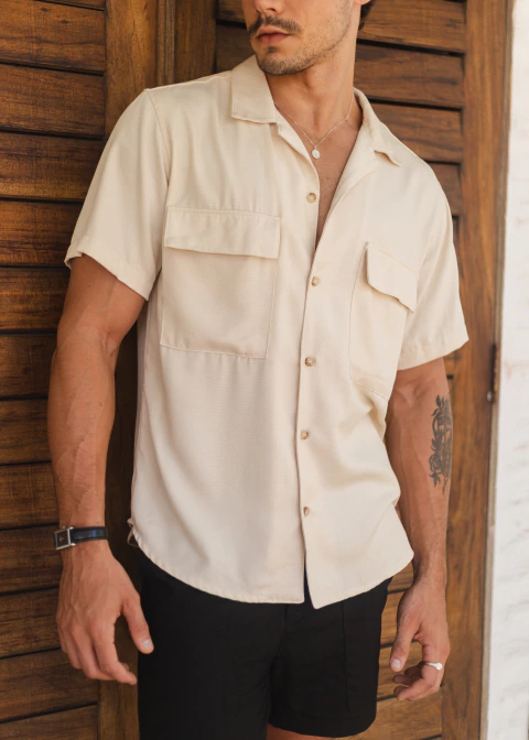 Camisa Maldivas - Bege - comprar online