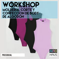 WORKSHOP MOLDERÍA, CORTE Y CONFECCIÓN BODY DE ALGODÓN