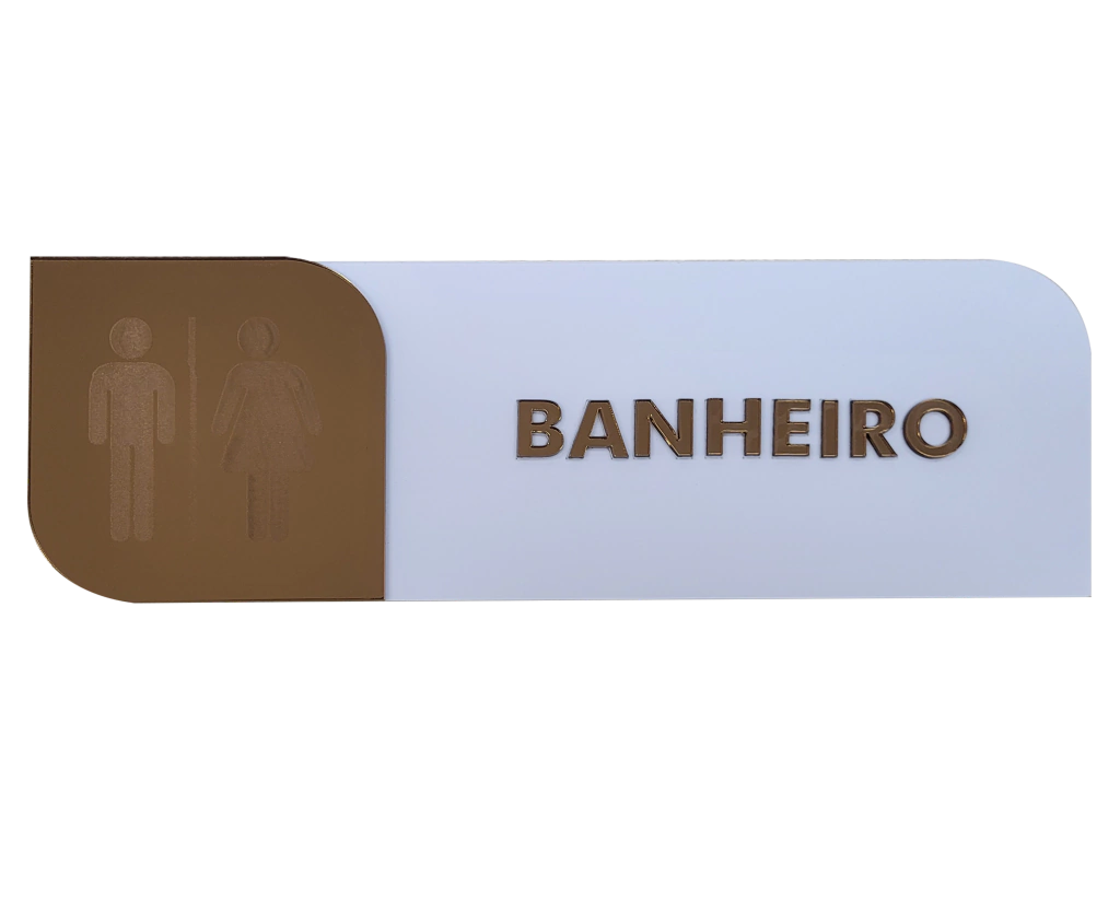 Placa 30x10cm Acrílico 2mm Uma Face