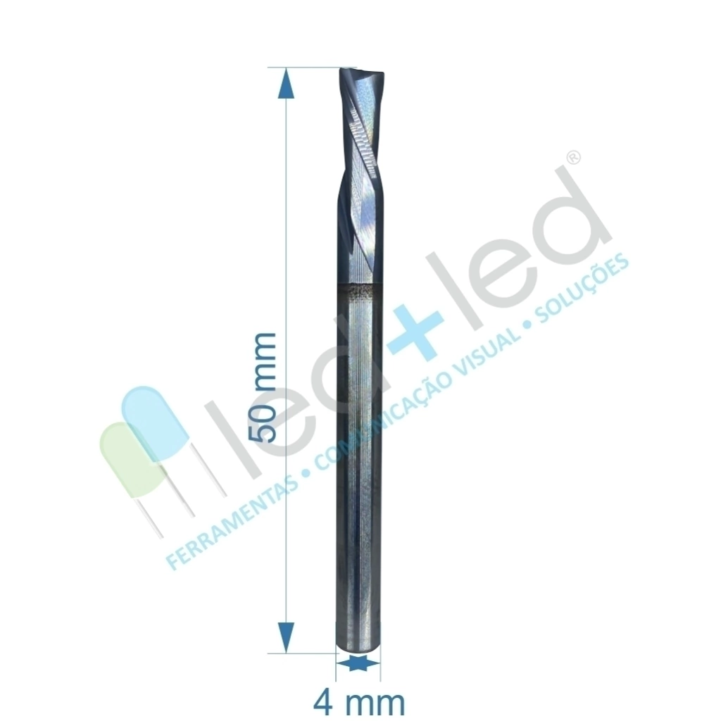 Fresa para Corte de Chapa Galvanizada e Inox 3 Cortes DOWNCUT 4x10mm