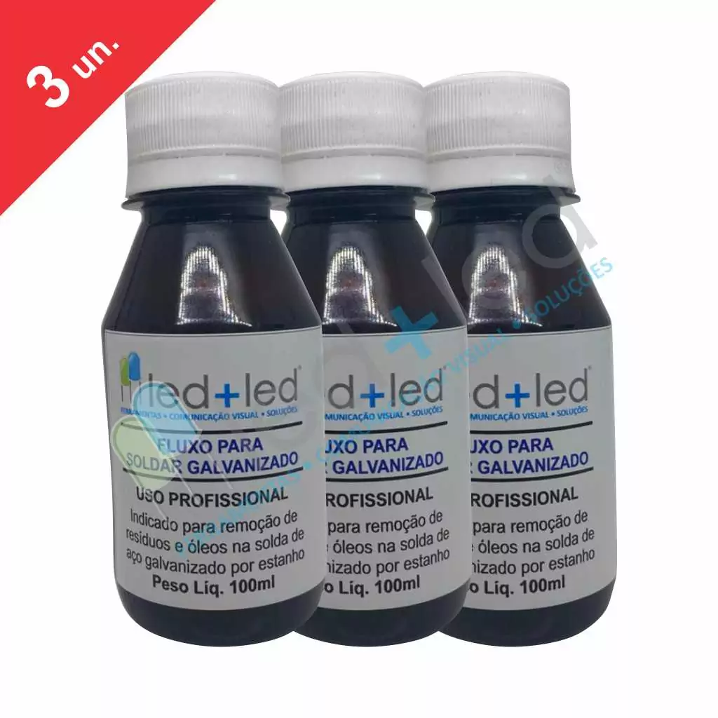 3 Fluxo para Soldar Galvanizado 100ml