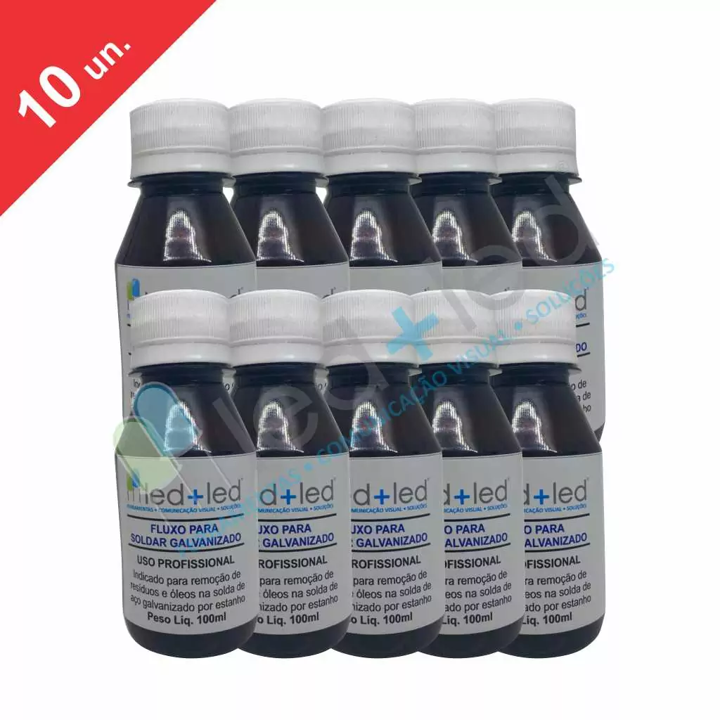 10 Fluxo para Soldar Galvanizado 100ml
