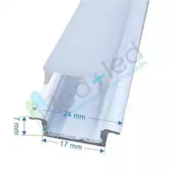 5 Perfil LED Embutir 24x7mm Branco Barra com 2,00m na internet