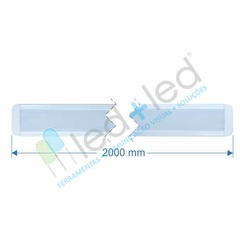 5 Perfil LED Embutir 24x7mm Branco Barra com 2,00m - comprar online