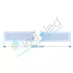 5 Perfil LED Embutir 24x7mm Branco Barra com 2,00m - comprar online