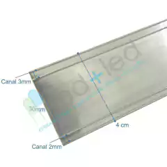 Perfil 4cm Natural 5 Barras com 2,95m cada - comprar online