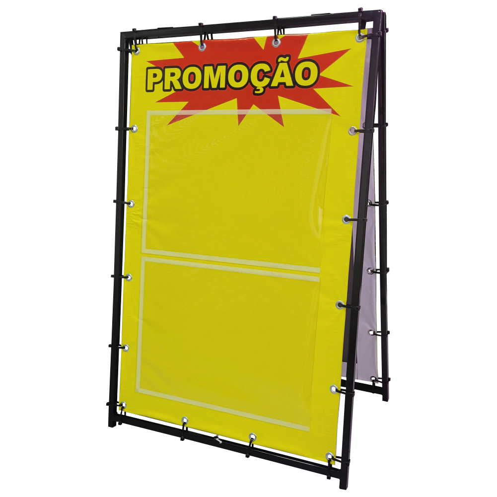 Cavalete 59x92cm Metalon e Lona 2 Faces 4 Bolsas A3