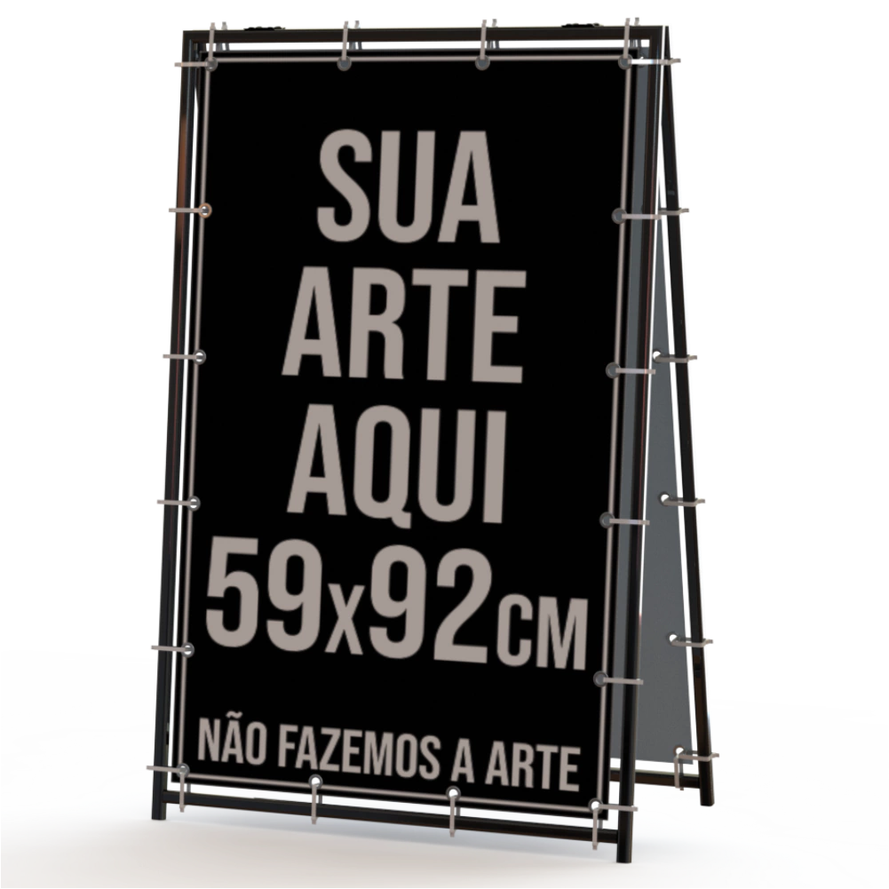 Cavalete 59x92cm Metalon e Lona 2 Faces