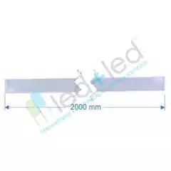 5 Perfil LED Sobrepor 17x7mm Branco Barra com 2,00m - comprar online