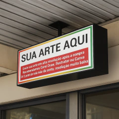 Luminoso Retangular 60x25cm 2 Faces Policarbonato Adesivado na internet