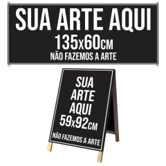 Kit 1 Cavalete 59x92cm + 1 Faixa 135x60cm