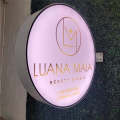 Luminoso Redondo 60cm 2 Faces Policarbonato Adesivado na internet