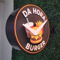 Luminoso Redondo 40cm 2 Faces Policarbonato Adesivado - LED + LED - Comunicação Visual - Ferramentas - Soluções