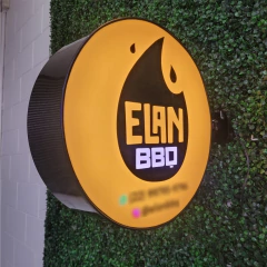 Luminoso Redondo 40cm 2 Faces Policarbonato Adesivado - LED + LED - Comunicação Visual - Ferramentas - Soluções