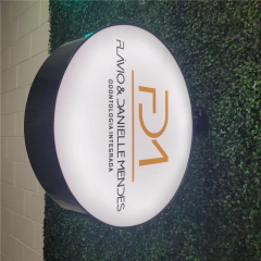 Luminoso Redondo 50cm 2 Faces Policarbonato Adesivado - loja online