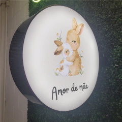 Imagem do Luminoso Redondo 50cm 2 Faces Policarbonato Adesivado