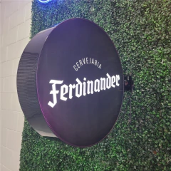 Luminoso Redondo 50cm 2 Faces Policarbonato Adesivado - comprar online