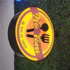 Luminoso Redondo 50cm 2 Faces Policarbonato Adesivado - LED + LED - Comunicação Visual - Ferramentas - Soluções