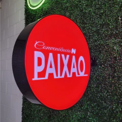 Imagem do Luminoso Redondo 60cm 2 Faces Policarbonato Adesivado