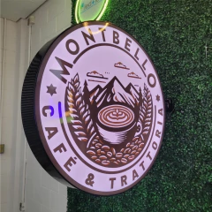 Luminoso Redondo 80cm 2 Faces Policarbonato Adesivado