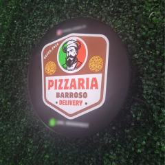 Luminoso Redondo 40cm 1 Face Policarbonato Adesivado - loja online