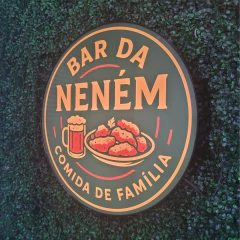 Luminoso Redondo 60cm 1 Face Policarbonato Adesivado - loja online