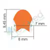 Neon LED Segunda Geração 5 metros Laranja 6mm c/ Fita LED IP20 na internet