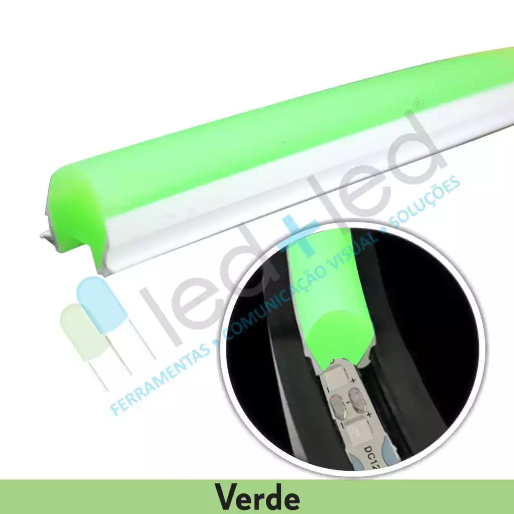 Neon LED Segunda Geração 5 metros Verde 6mm c/ Fita LED IP20