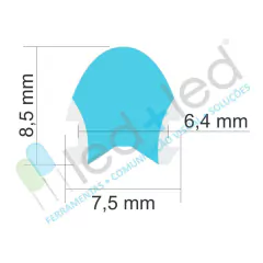 Neon LED Segunda Geração 5 metros Azul Gelo 6mm c/ Fita LED IP20 na internet
