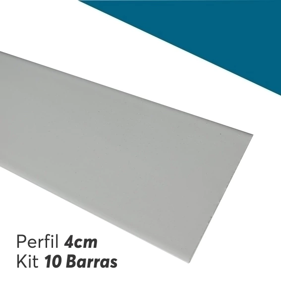 Perfil 4cm Branco 10 Barras com 2,95m cada - comprar online