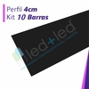 Perfil 4cm Preto 10 Barras com 2,95m cada - comprar online