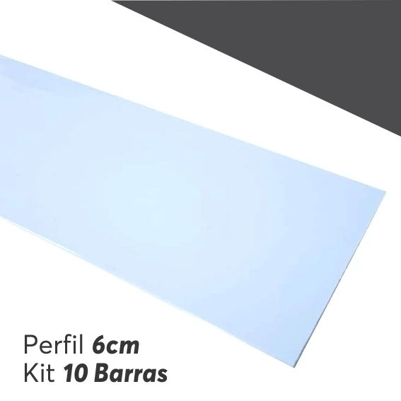 Perfil 6cm Branco 10 Barras com 2,95m cada - comprar online