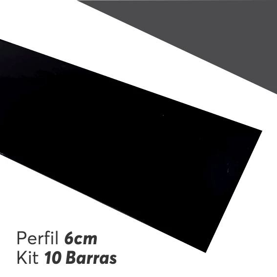 Perfil 6cm Preto 10 Barras com 2,95m cada - comprar online
