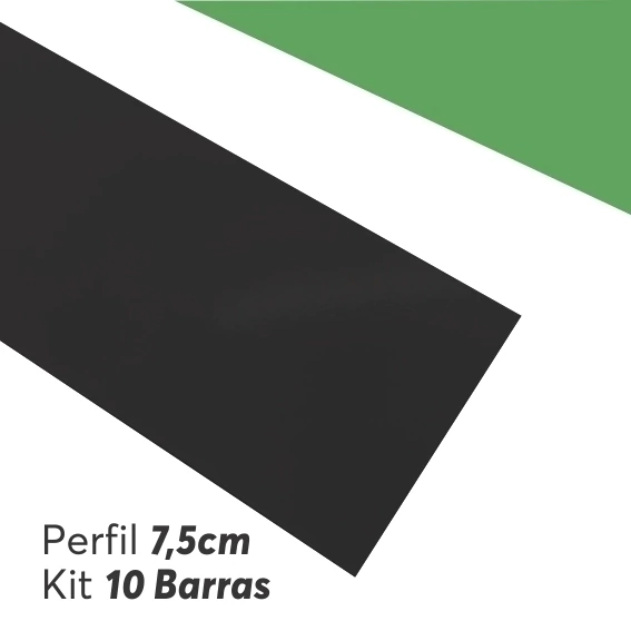 Perfil 7,5cm Preto 10 Barras com 2,95m cada - comprar online