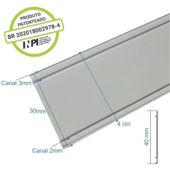 Perfil 4cm Branco 10 Barras com 2,95m cada na internet