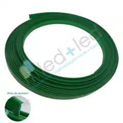 Perfil Trim 1/2" Verde Rolo com 10 metros