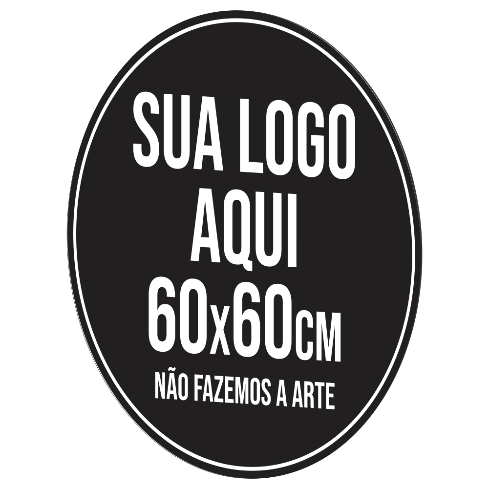 Placa ACM Adesivado 1 Face Redonda 60cm - comprar online